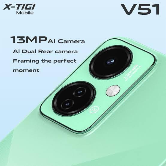 ON OFFER!! X- TIGI V51 128GB ROM + 4GB RAM (expandable), 13MP + 8MP, 8.9mm ultra thin design, 6.6'' QHD DISPLAY, DUAL SIM, SIDE FINGERPRINT, DUAL SIM, TYPE C, 2YRS WARRANTY. ANDROID SMARTPHONE,