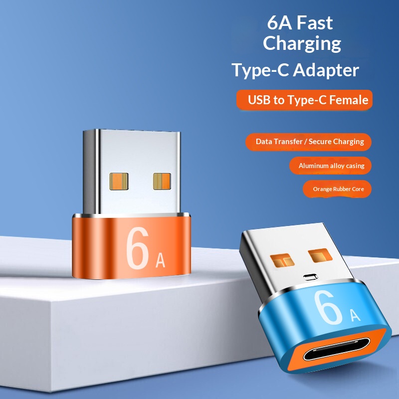 USB to Type-C female adapter for fast charging, brain headphones audio, PD charging, data, OTG converter plug