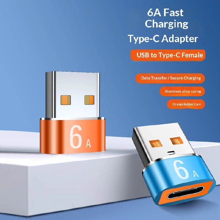 USB to Type-C female adapter for fast charging, brain headphones audio, PD charging, data, OTG converter plug