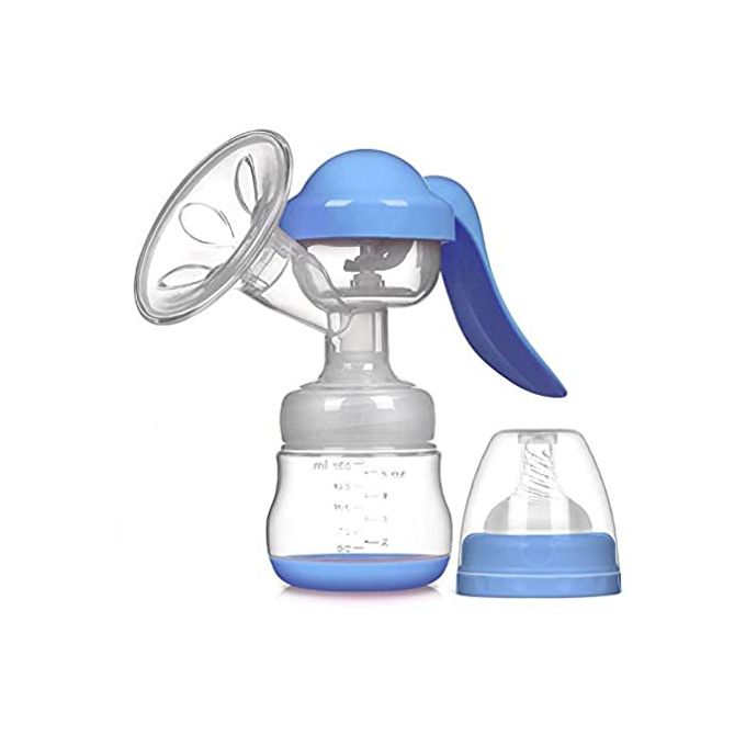Healthy Manual Breast Pump with Free Baby Bottle Cap, Portable, Safe & Easy to Use