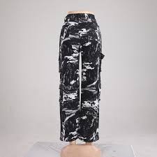 Classic High-Quality Multifunctional Women’s Cargo Pants, Stylish Abstract Print & Camouflage Design – Comfortable Streetwear Fit