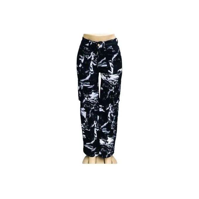 Classic High-Quality Multifunctional Women’s Cargo Pants, Stylish Abstract Print & Camouflage Design – Comfortable Streetwear Fit