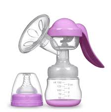 Healthy Manual Breast Pump with Free Baby Bottle Cap, Portable, Safe & Easy to Use