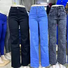 4-Pack Premium Women’s High-Quality Mummy Jeans, Stylish Straight Fit Denim Trousers, Multifunctional Casual Wear – Royal Blue