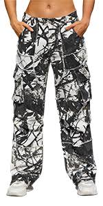 Classic High-Quality Multifunctional Women’s Cargo Pants, Stylish Abstract Print & Camouflage Design – Comfortable Streetwear Fit
