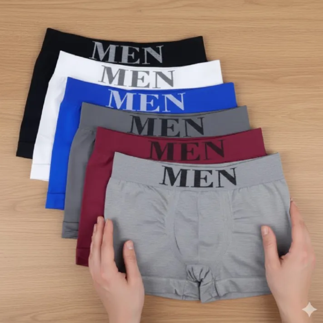 3PCS Mens Cotton Boxers Soft Breathable Comfortable Innerwear Premium Quality Underwear Pack Lightweight Stretch Fit Everyday Wear Durable Fabric Classic Mens Boxer Shorts Set