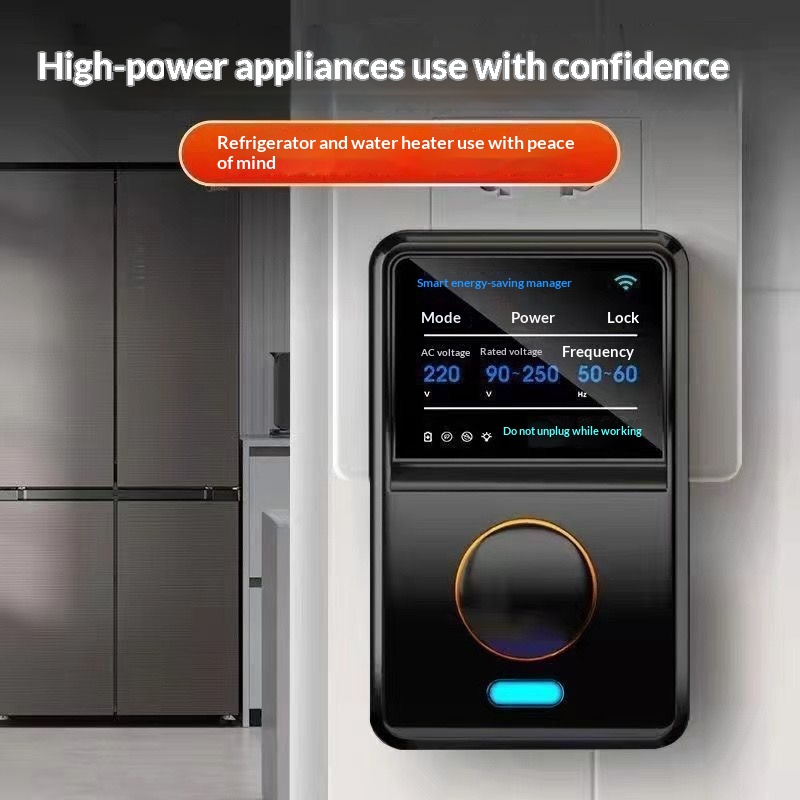 Household Intelligent Energy Saving Manager, Whole House Power Saver, Suitable for All Types of Electric Meters, Electricity Saving Device for Home & Commercial Use