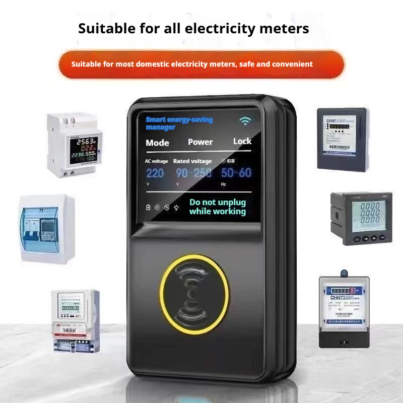 Household Intelligent Energy Saving Manager, Whole House Power Saver, Suitable for All Types of Electric Meters, Electricity Saving Device for Home & Commercial Use