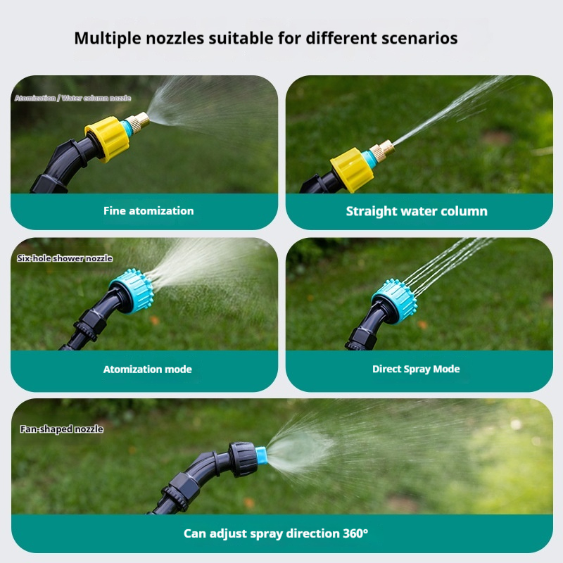 Rechargeable Handheld Electric Spray Gun, Long Pole Watering Sprayer for Garden Plants, High-pressure Electric Watering Can for Home & Outdoor Use