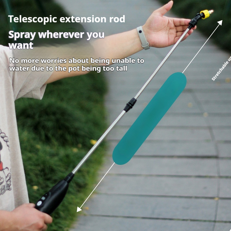 Rechargeable Handheld Electric Spray Gun, Long Pole Watering Sprayer for Garden Plants, High-pressure Electric Watering Can for Home & Outdoor Use