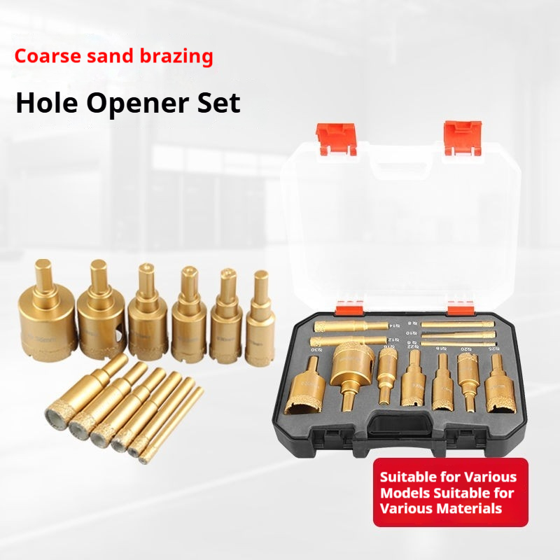 12PCS Brazed Diamond Hole Saw Drill Bit Set, 6mm-35mm Full Size for Tile, Marble, Glass, Granite, Ceramic Dry Drilling Kit with Storage Case