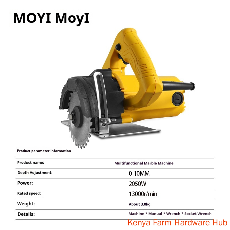 Multi-function Industrial Grade Marble Cutter, Stepless Adjustable Cutting Depth High-power Handheld Cutting Machine, Household Decoration Tile Stone Wood Concrete Grooving Machine, Handheld Stone