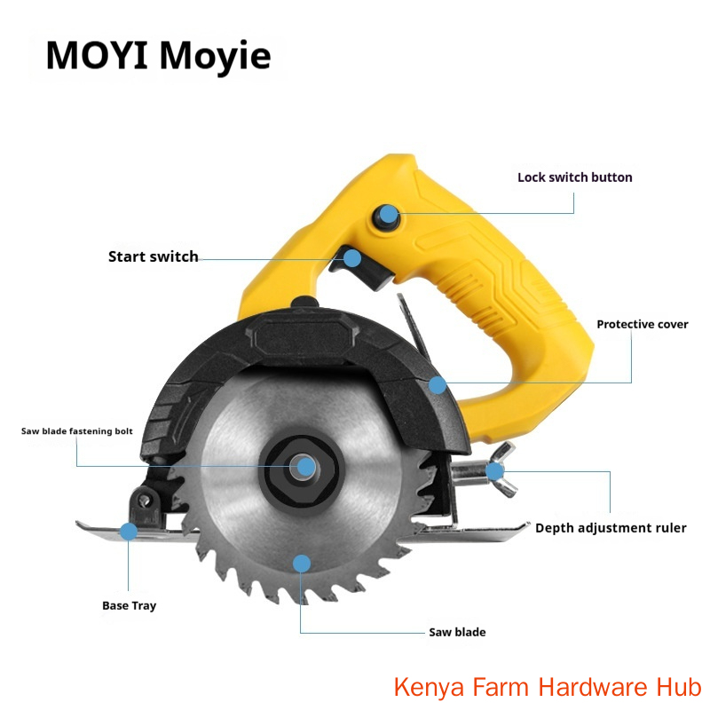 Multi-function Industrial Grade Marble Cutter, Stepless Adjustable Cutting Depth High-power Handheld Cutting Machine, Household Decoration Tile Stone Wood Concrete Grooving Machine, Handheld Stone