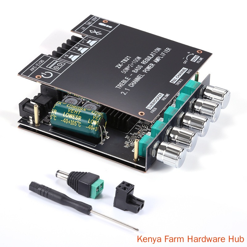 【 Imported from the UK 】 ZK-TB21 Bluetooth 5.0 amplifier board TPA3116D2 chip 2.1 channel 50W × 2+100W high and low frequency adjustment subwoofer output