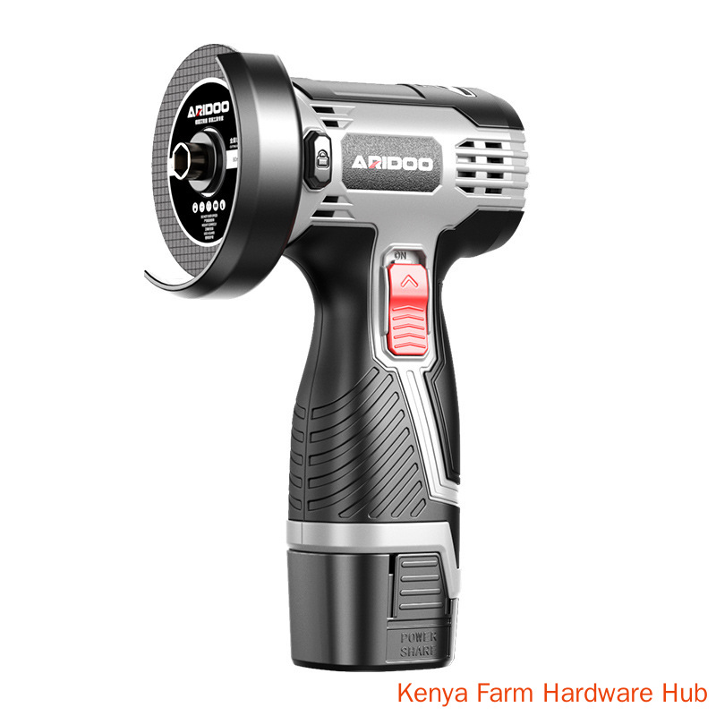 【 8-piece set 】 German Airshield Mini Charging Angle Grinder Wireless Lithium Long Range Battery Digital Display Household Small Handheld Cutting Machine Ceramic Tile Metal Polishing and Polishing