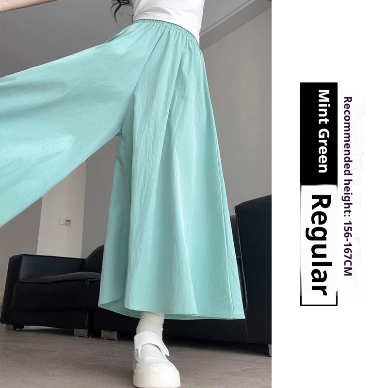 New Texture Ice Silk Half length Skirt with Elastic Waist for Thinning and Cropping, A-line Large Swing, Long Yamamoto Style Umbrella Skirt