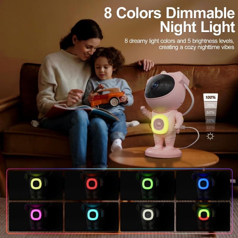 Astronaut Star Projector Light, Remote Control Multi-Color Nebula Ambient Lamp, Romantic Starry Sky Night Light, Creative Gift