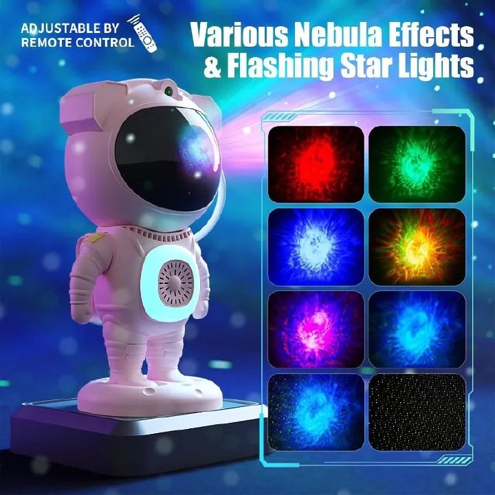 Astronaut Star Projector Light, Remote Control Multi-Color Nebula Ambient Lamp, Romantic Starry Sky Night Light, Creative Gift