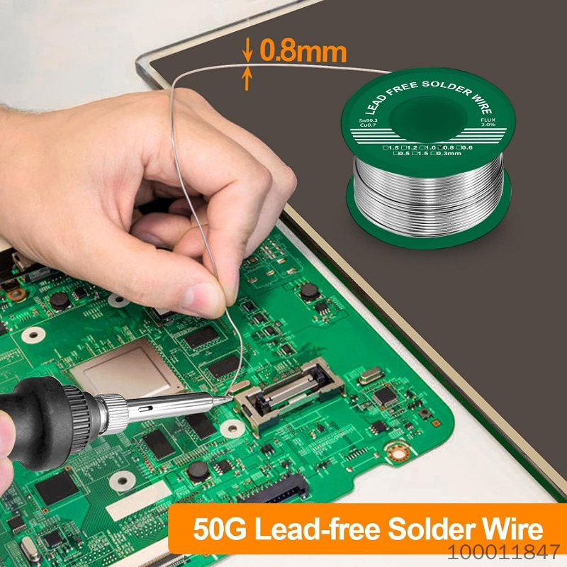 Soldering Iron Kit 80W LCD Adjustable Temperature 180-520°C, 15 in 1 Electric Soldering Iron Kit Welding Tool, Solder Wire, 5 Soldering Tips, Desoldering Pump, Wire Stripper Cutter, Stand, Tweezer