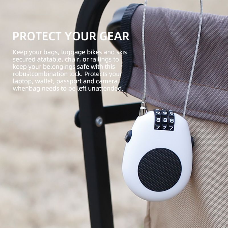 P40 mini retractable steel wire password lock, portable and portable anti-theft padlock, helmet, luggage compartment, bicycle, outdoor multifunctional anti-theft lock