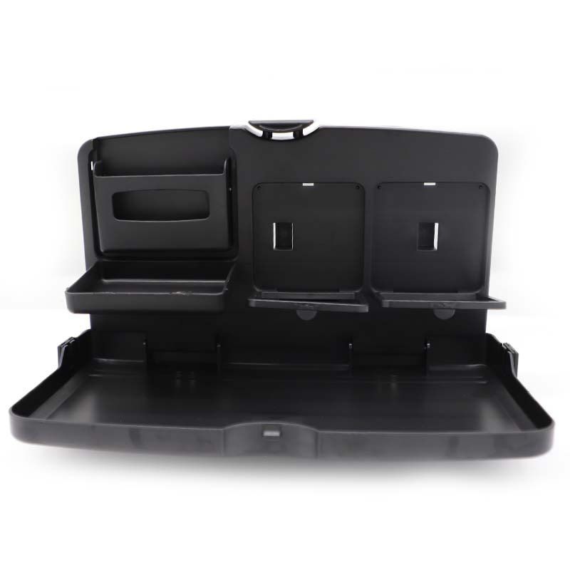 Multi functional foldable car seat back dining table, car beverage holder, computer desk for car self driving tours