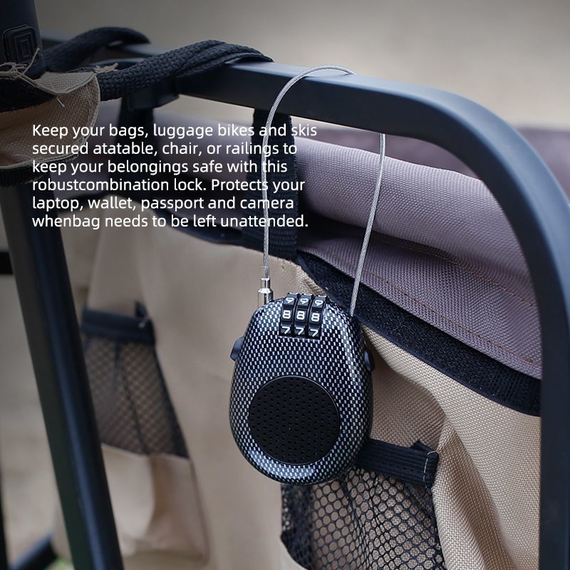 P40 mini retractable steel wire password lock, portable and portable anti-theft padlock, helmet, luggage compartment, bicycle, outdoor multifunctional anti-theft lock