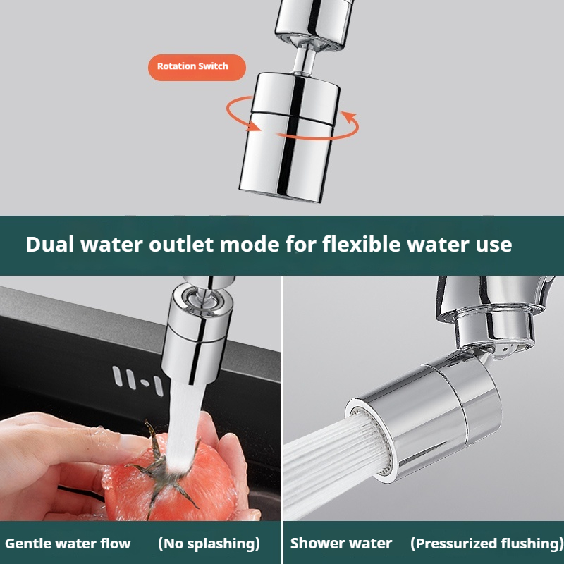 Stainless steel high-end kitchen faucet, water purification filter extender, pressurized splash proof water purifier, extended washbasin, vegetable washing rotatable head