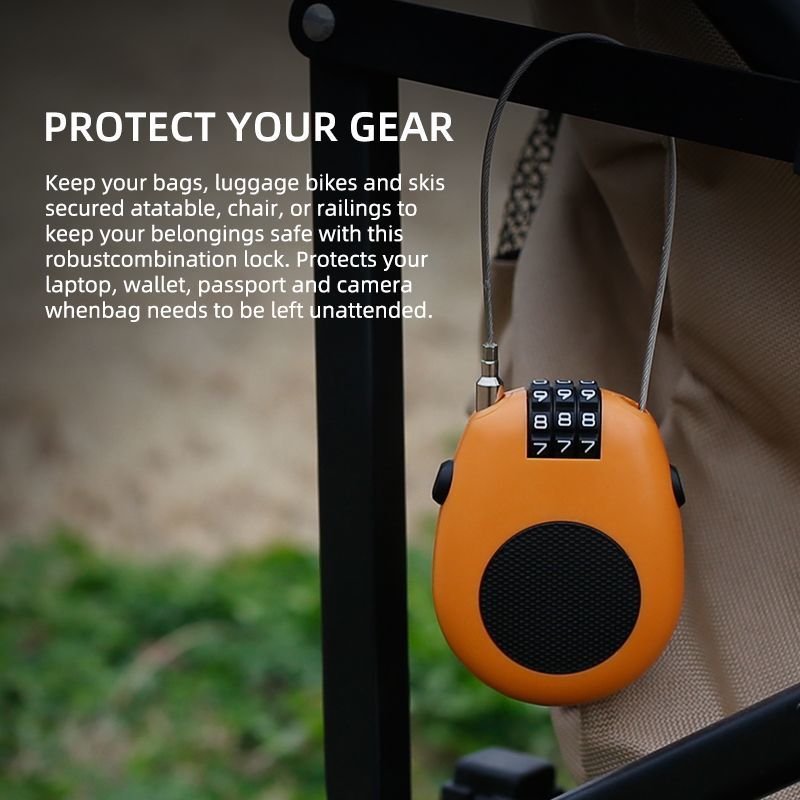 P40 mini retractable steel wire password lock, portable and portable anti-theft padlock, helmet, luggage compartment, bicycle, outdoor multifunctional anti-theft lock