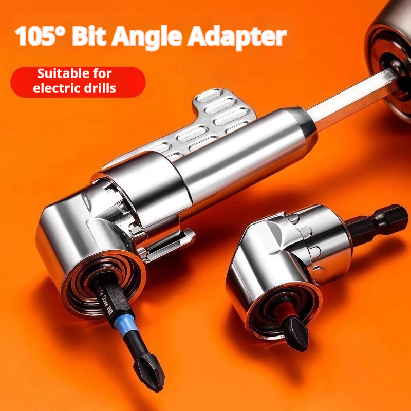 105 ° electric drill screwdriver head corner tool, long and short corner screwdriver adapter tool, home woodworking narrow space blind spot screw disassembly and assembly artifact