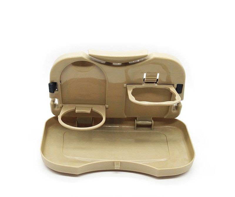 Multi functional foldable car seat back dining table, car beverage holder, computer desk for car self driving tours