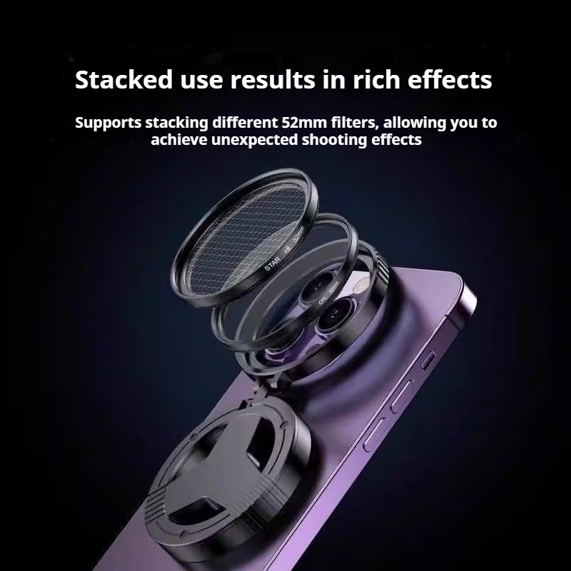 Professional folding magnetic polarizing filter, water photography grade reflective filter, mobile phone lens anti reflective polarizing filter, shooting filter