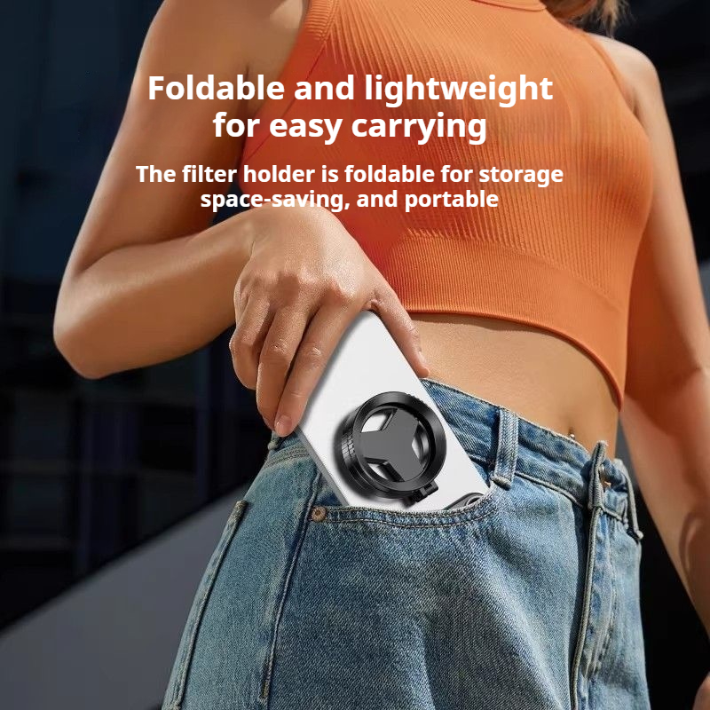 Professional folding magnetic polarizing filter, water photography grade reflective filter, mobile phone lens anti reflective polarizing filter, shooting filter