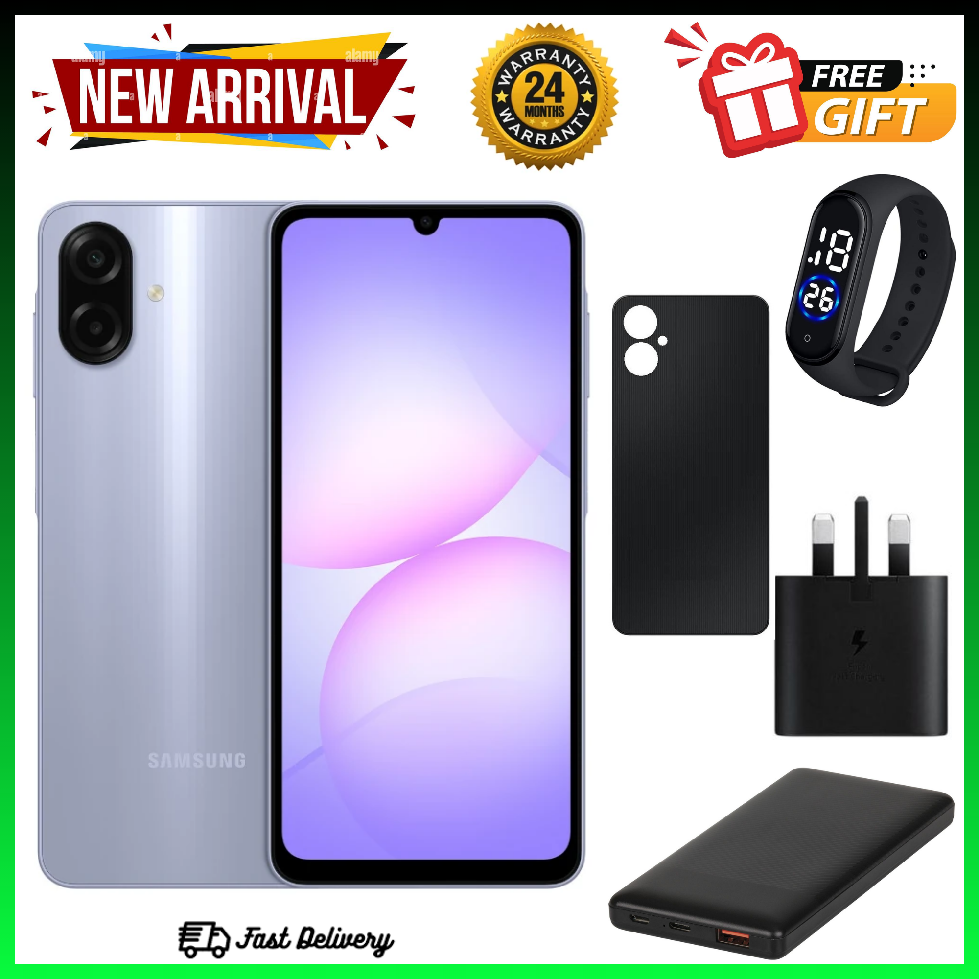 LIMITED TIME DEAL!! BRAND NEW Samsung Galaxy A07 64GB/128GB+4GB 6.7" 90Hz PLS LCD Display (50+2)MP Camera 5000mAh Battery 25W Dual SIM Fingerprint Galaxy A07 AI Smartphone