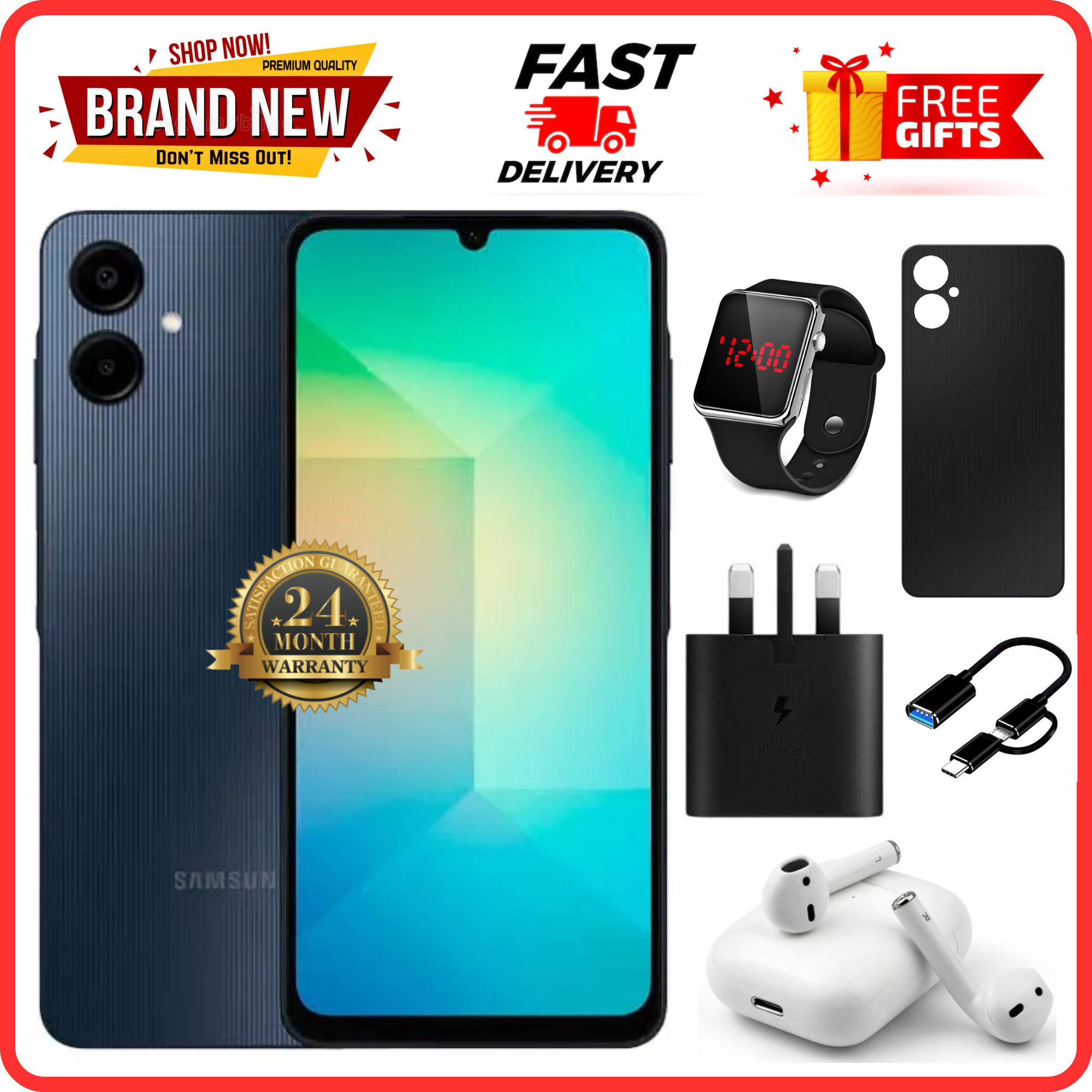 LIMITED DEALS🔥🔥🔥 BRAND NEW SAMSUNG A06 6.7 DISPLAY 4GB RAM + 64GB/128GB ROM 5000MAH SMARTPHONE DUAL SIM