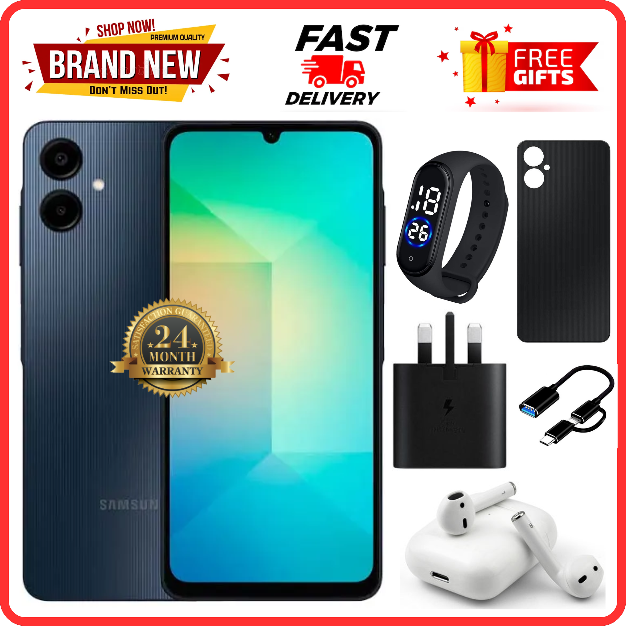 LIMITED DEALS🔥🔥🔥 BRAND NEW SAMSUNG A06 6.7 DISPLAY 4GB RAM + 64GB/128GB ROM 5000MAH SMARTPHONE DUAL SIM