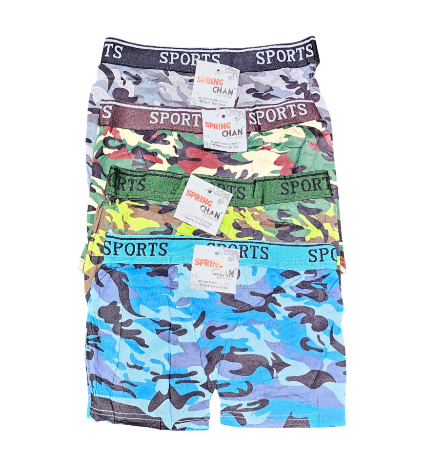 6 PCS Boys Camouflage Boxer Briefs– Soft Breathable Kids Underwear | Stretch Comfort Shorts