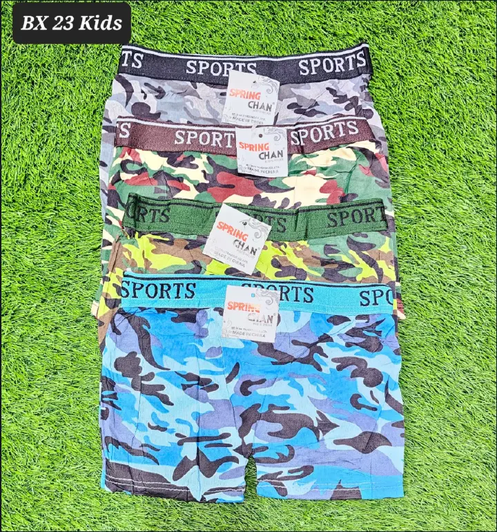6 PCS Boys Camouflage Boxer Briefs– Soft Breathable Kids Underwear | Stretch Comfort Shorts