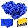Car Wash Cleaning Gloves Super Microfiber Towel Chenille