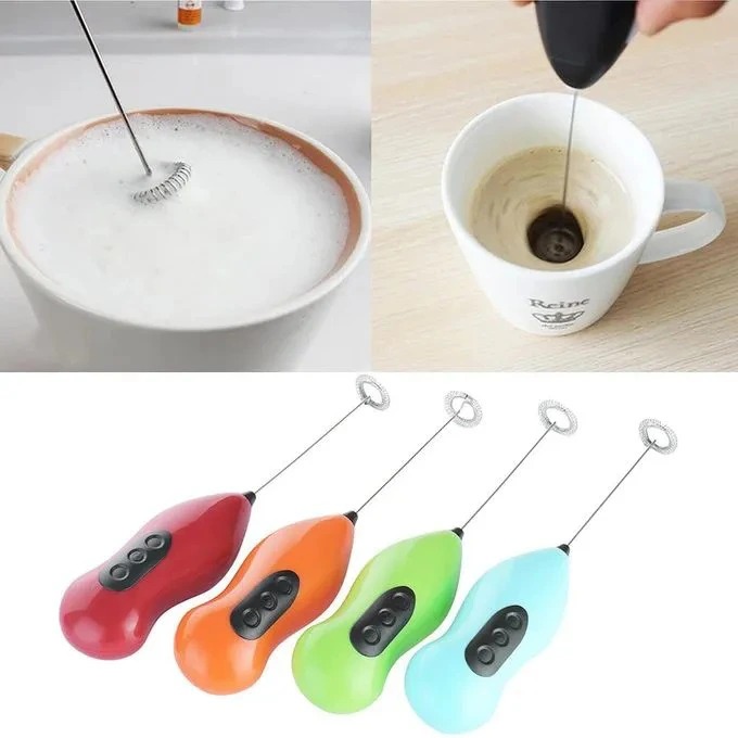 Handheld Milk Frother Mini Electric Coffee Drink Foamer Cream Whisk Mixer Stirrer Egg Beater Blender Hand Mix Battery Kitchen