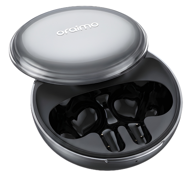 Oraimo Spacebuds 2 OTW-631 Earbuds 52dB Hybrid Active Noise Cancelling Earpods With Spatial Sound 45H Playtime Smart Remote Case AI Voice Assistant For Bluetooth Enabled Laptops And Mobile Phones