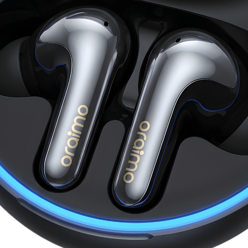 Oraimo Spacebuds 2 OTW-631 Earbuds 52dB Hybrid Active Noise Cancelling Earpods With Spatial Sound 45H Playtime Smart Remote Case AI Voice Assistant For Bluetooth Enabled Laptops And Mobile Phones