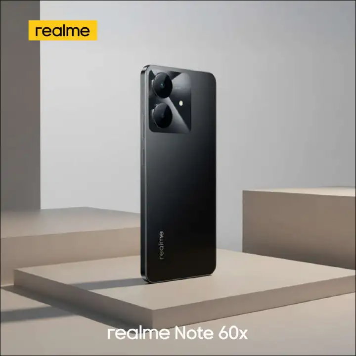 Realme Note 60x 6.74" IPS LCD Display, 4GB RAM+64GB ROM, 5000mAh, Android 14, 8MP Rear & 5MP Front Camera, Dual SIM, Fingerprint (side-mounted) Smartphones-1 year warranty