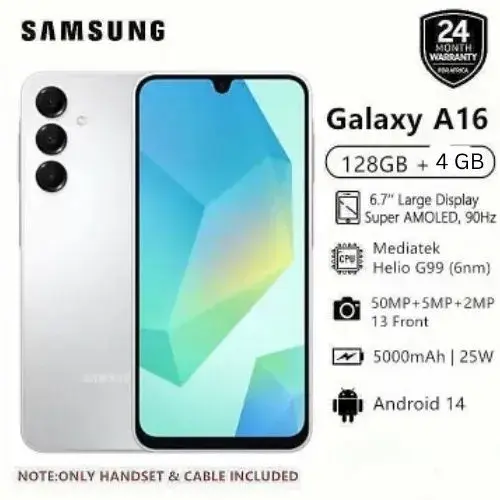 BRAND NEW SAMSUNG GALAXY A16, 6.7'' HD+, 128GB 4GB / 8GB RAM ROM, DUAL SIM, 50MP, 5000mAh SMARTPHONES| original samsung phones in kenya, A16 SAMSUNG, SAMSUNG A16 128/4GB,