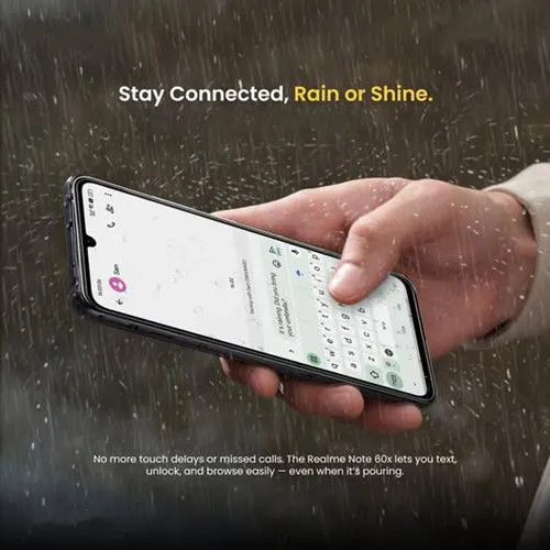 Realme Note 60x 6.74" IPS LCD Display, 4GB RAM+64GB ROM, 5000mAh, Android 14, 8MP Rear & 5MP Front Camera, Dual SIM, Fingerprint (side-mounted) Smartphones-1 year warranty