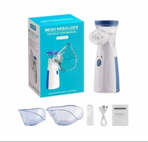 ALERT!!
PORTABLE HANDHELD MICRO- MESH NEBULIZER- With steam aerosol inhaler machine that improves nebulization treatment. The liquid is easily absorbed and certified for both adults and children.