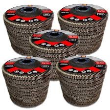 Vwin Power 4.5" Flap Disc Grinding Wheels (Pack of 10) - Assorted P40, P60, P80, P100, P120 Grit Abrasive Sanding Discs for Metal & Wood, Professional Angle Grinder Attachment for Rust & Paint Removal