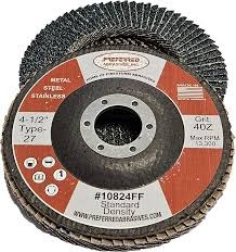 Vwin Power 4.5" Flap Disc Grinding Wheels (Pack of 10) - Assorted P40, P60, P80, P100, P120 Grit Abrasive Sanding Discs for Metal & Wood, Professional Angle Grinder Attachment for Rust & Paint Removal