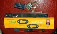 Kale Kilit 155U Mortice Lock for Aluminium Profile Doors - High Security Narrow Body Door Lock with Cylinder & 3 Keys - Heavy Duty Chrome Finish Deadbolt Lockset for Offices & Homes - Best Price Kenya