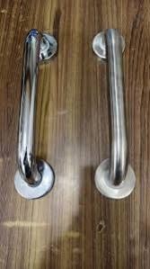 Durable Stainless Steel D-Pull Rose Handles for Main Doors and Cabinets (Sold as a Pair) - 6" 8" 10" Heavy Duty Door Hardware, Comes as 2 Pieces with Concealed Fixings, Elegant Silver Finish for Home
