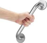 Durable Stainless Steel D-Pull Rose Handles for Main Doors and Cabinets (Sold as a Pair) - 6" 8" 10" Heavy Duty Door Hardware, Comes as 2 Pieces with Concealed Fixings, Elegant Silver Finish for Home